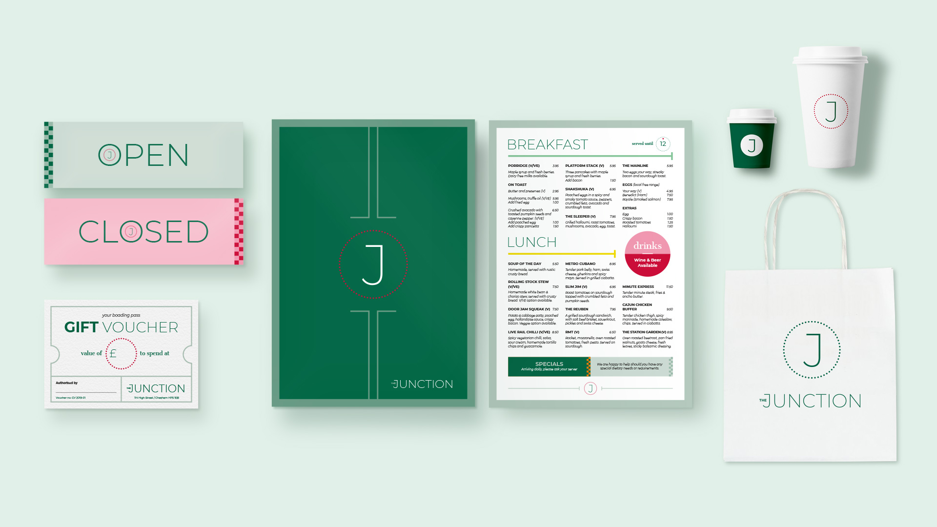 Cafe branding materials